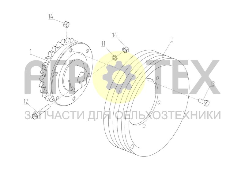 Шкив (152.03.00.150B) (№3 на схеме)